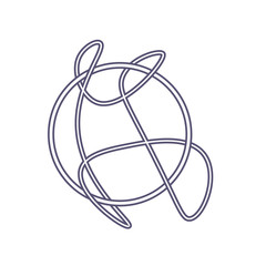 Vector icon for Wiccan Community: Witches Knot also known as Magic Knot or Witches Charm symbol.