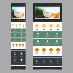 Wall Mural - responsive one page website template - header design with blurred natural theme - desktop and mobile