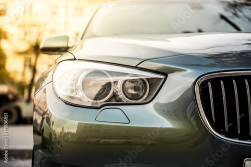 luxury car head lamp Canvas Print
