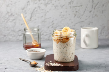 Poster - breakfast with  overnight oatmeal