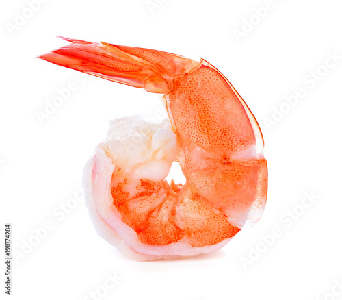 Cuadros en Lienzo shrimps isolated on a white background