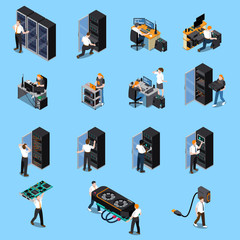 Poster - IT Engineer Isometric Set