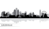 Fototapeta Las - Louisville city skyline silhouette background