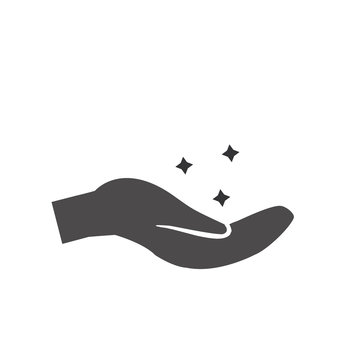 hand and star vector icon