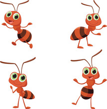 Illustration Of Happy Ant Cartoon