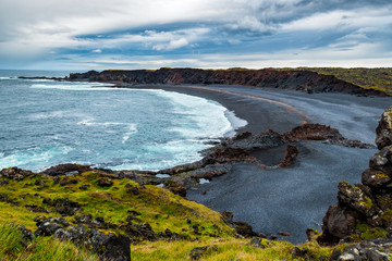 Wall Mural - Djupalonssandur black beach Iceland