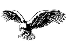 Eagle Emblem Black On White