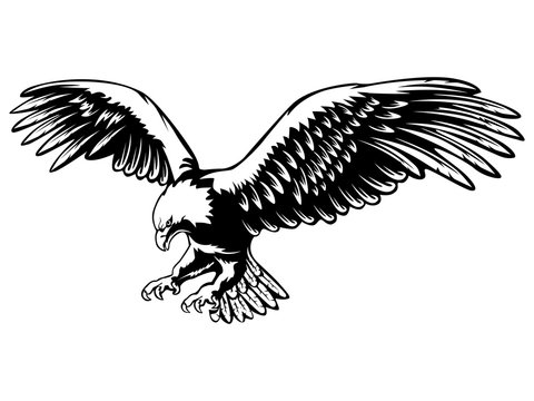 eagle emblem black on white