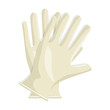 Surgical gloves isolated icon vector illustration design