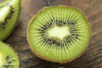 Canvas Print - cut kiwi close-up