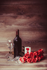 Wall Mural - Wine and roses