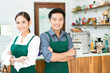 © torwaiphoto - Asian barista is making coffee at his restaurant. And own a coffee shop