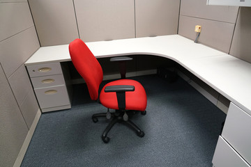 Wall Mural - cubicle and office furniture in office room