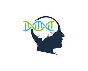 Wall Mural - Dna Mind Icon Logo Design Element