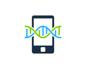 Mobile Phone Dna Icon Logo Design Element