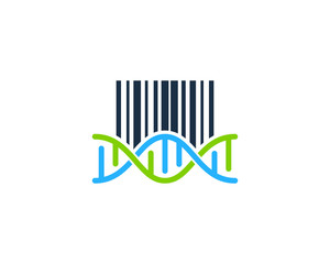 Barcode Dna Icon Logo Design Element