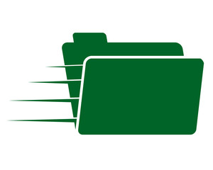 Canvas Print - green fast folder image vector icon logo