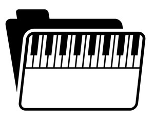 Wall Mural - piano music folder image vector icon logo