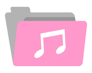 Wall Mural - music folder image vector icon logo