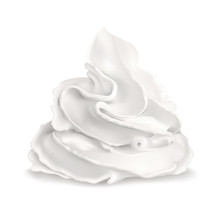 Whipped Cream. Vector Illustration.