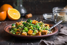 quinoa with tofu and vegetables