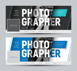 Wall Mural - set of banner in the style of material design for social networks with diagonal lines and a place fo
