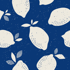 Aufkleber - seamless pattern with citrus fruits