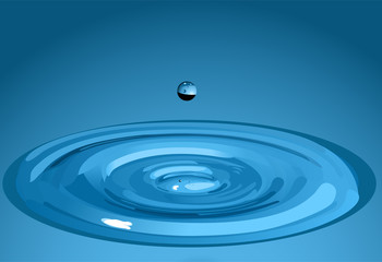 Wall Mural - falling water drops