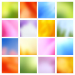 Sticker - Spring landscape blurred vector backgrounds