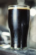 Pint of stout in a brewery