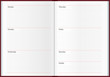 Striped weekly planner template. Business notebook illustration