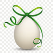 Natural Easter Egg Green Ribbon Transparent