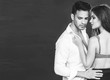 © Natalia Chircova - Fashion portrait of a beautiful sexy couple. Black and white image