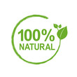 100% Natural Logo Symbol