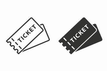 Wall Mural - Ticket vector icon.