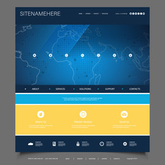 Wall Mural - Business, Connection, Network - Website Template Design 