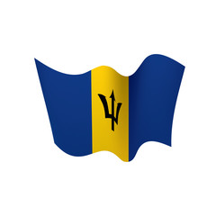 Barbados flag, vector illustration