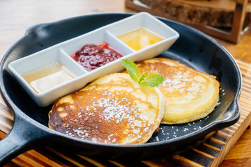 Sticker - Pancakes with sweet sauce for breakfast