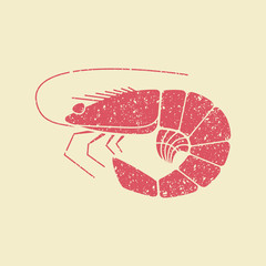 Sticker - Shrimp Flat Icon