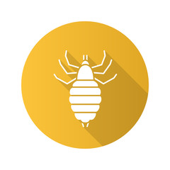 Sticker - Louse flat design long shadow glyph icon