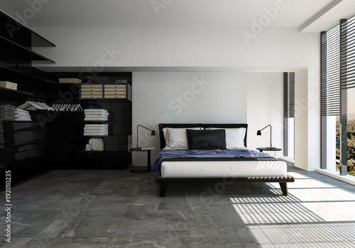 Stylish Modern Bedroom In Black And Grey Decor Kaufen Sie