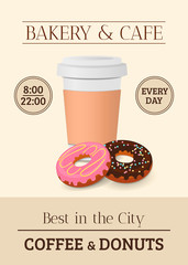 coffee and donut flyer