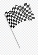 Chequered flag flying. Vector illustration.