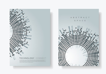 Aufkleber - Vector brochure cover design templates. Circle collection