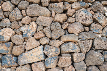 Wall Mural - detail close-up shot of dry stone wall