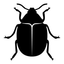 Vector Image Of The Colorado Beetle Silhouette On A White Background