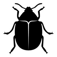 Vector image of the Colorado beetle silhouette on a white background