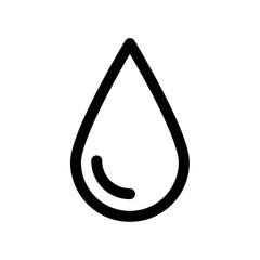 Canvas Print - Drop icon. Rain, water or oil symbol. Outline modern design element. Simple black flat vector sign with rounded corners.