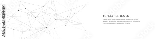 Fotografía Vector banner design, global connection with lines and dots.