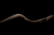© FotoGroupMedia - Silhouette of a body part , nude woman isolated on black background